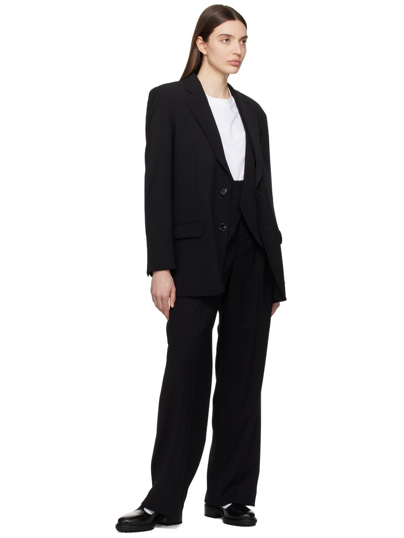 AMI Paris Black Open Vest outlook