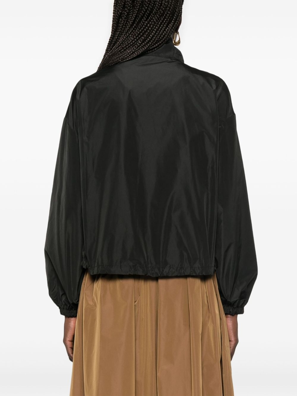 drawstring-collar jacket - 4