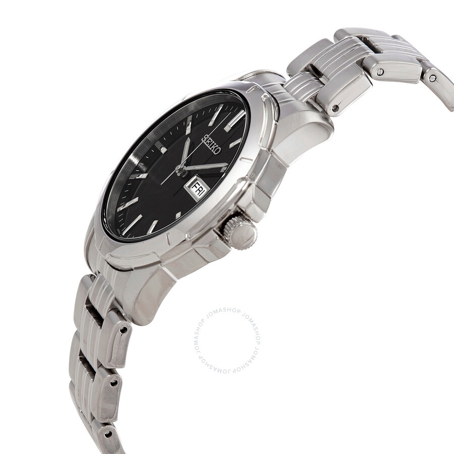 Seiko - Seiko Essentials Quartz Black Dial Men's Watch SUR355 - 2
