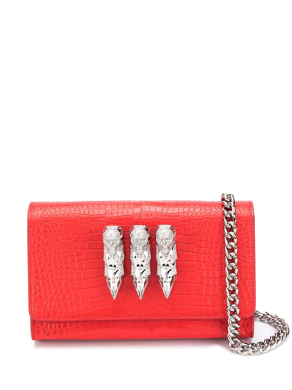 skull-embellished crossbody bag - 1