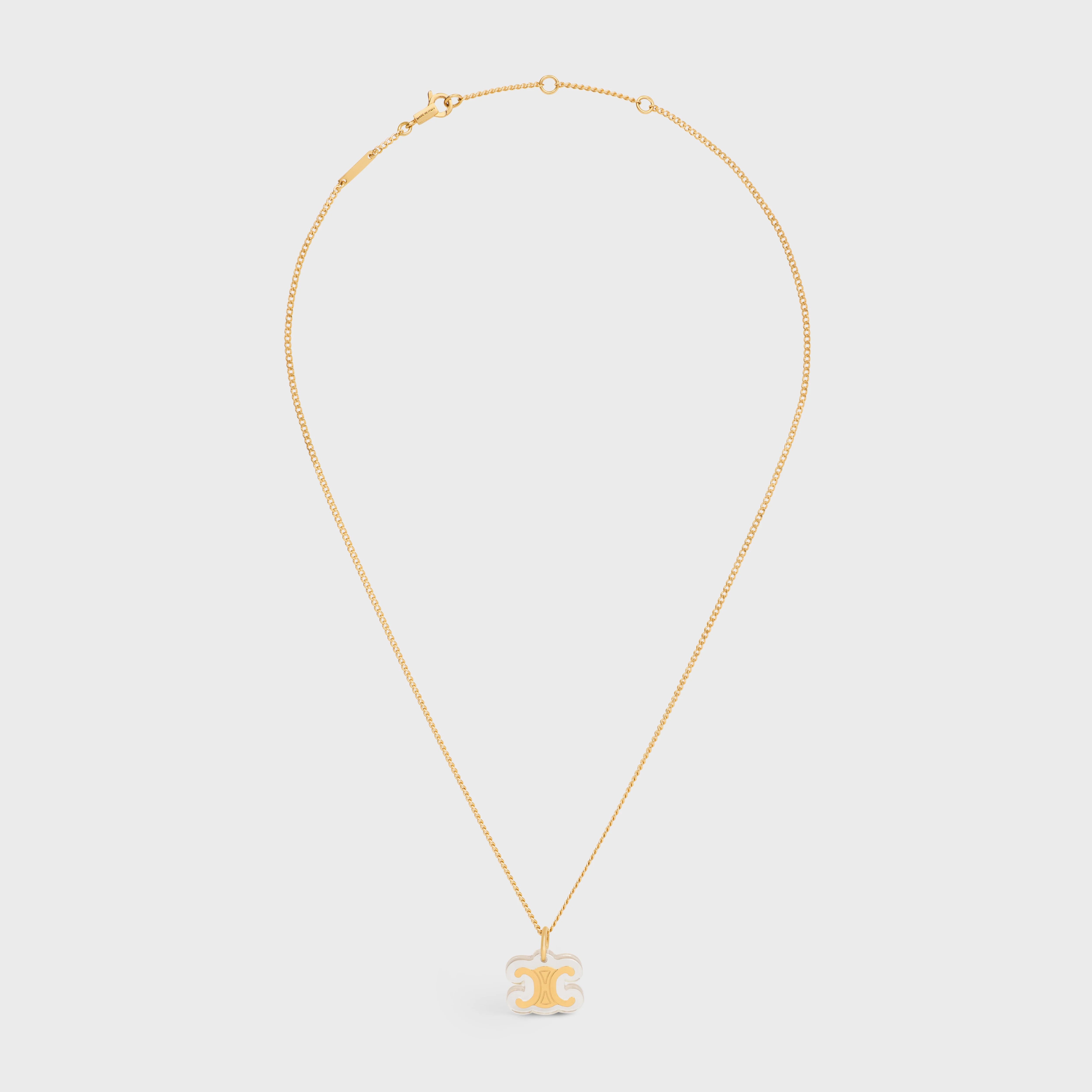 Celine Glaçon Necklace in Brass with Gold finish and Resin - 1