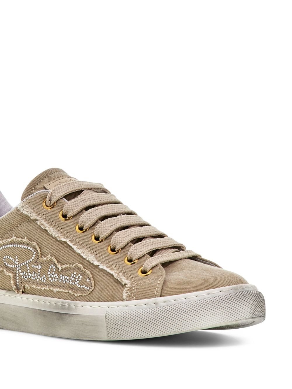 logo-studded lace-up sneakers - 5