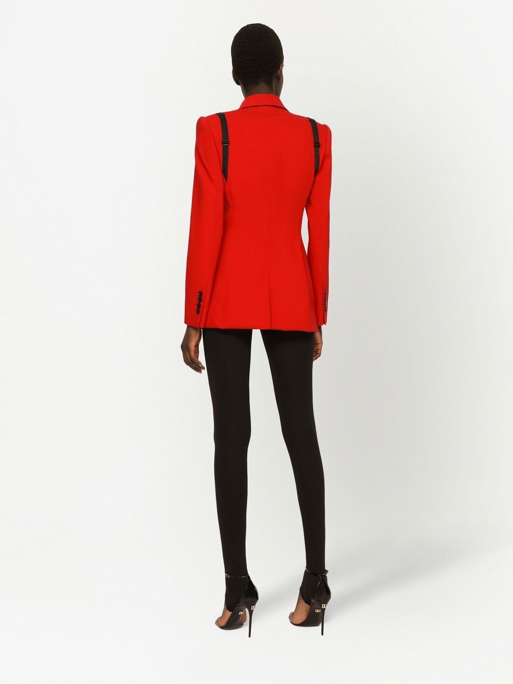 bustier-panel tailored blazer - 4