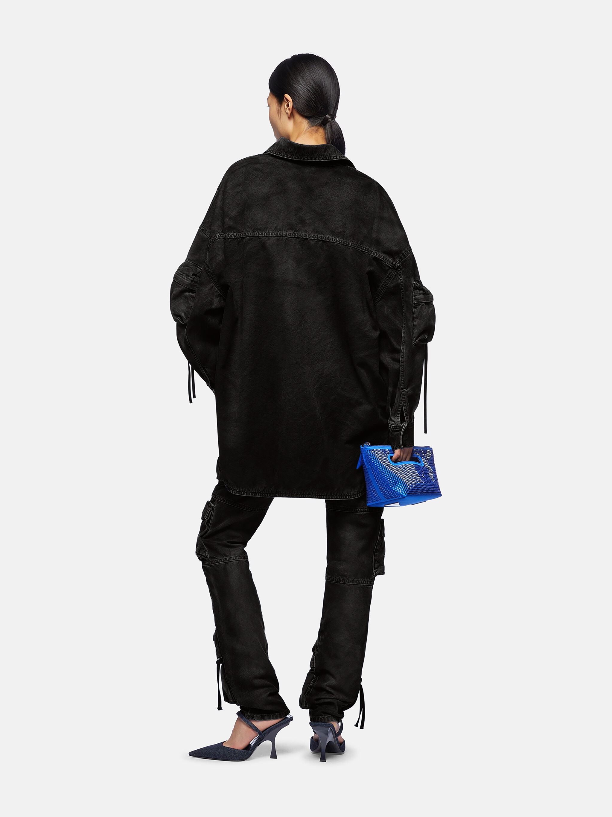 【関税込み】THE ATTICO Fern' coat THE ATTICO ''FERN'' BLACK SHORT COAT | REVERSIBLE