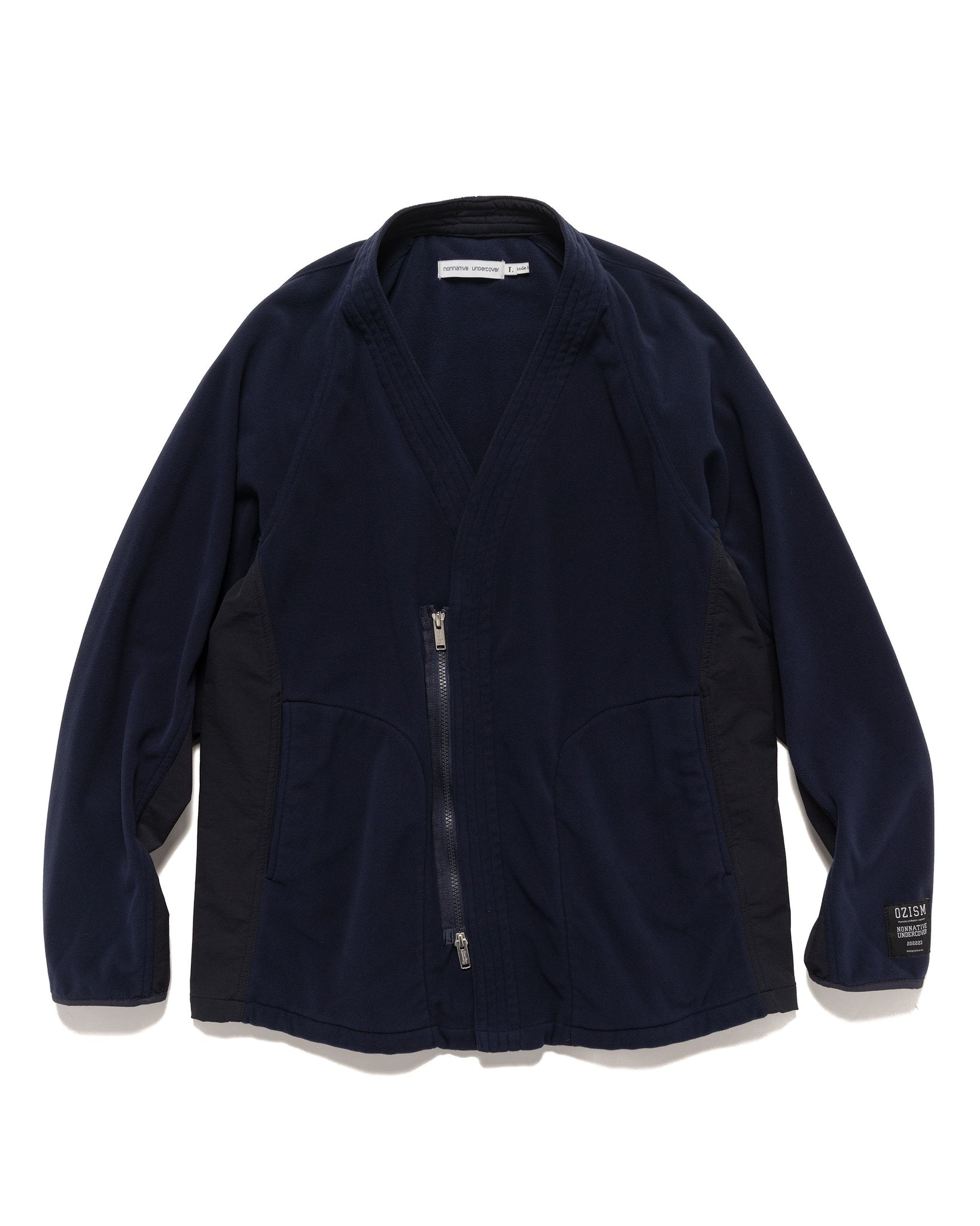 UNDERCOVER x nonnative OZISM UC2C9201 Monk Jacket Poly Fleece Polartec®  Windpro® Navy | havenshop | REVERSIBLE