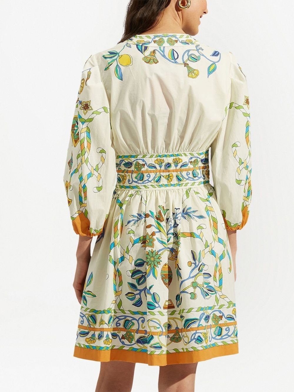floral-print short dress - 3