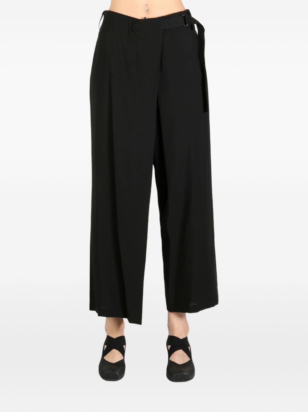 wrap-design trousers - 2