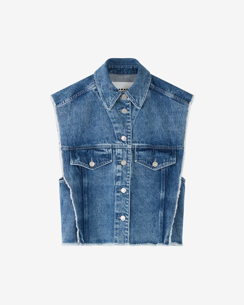 TYRA SLEEVELESS DENIM JACKET - 1