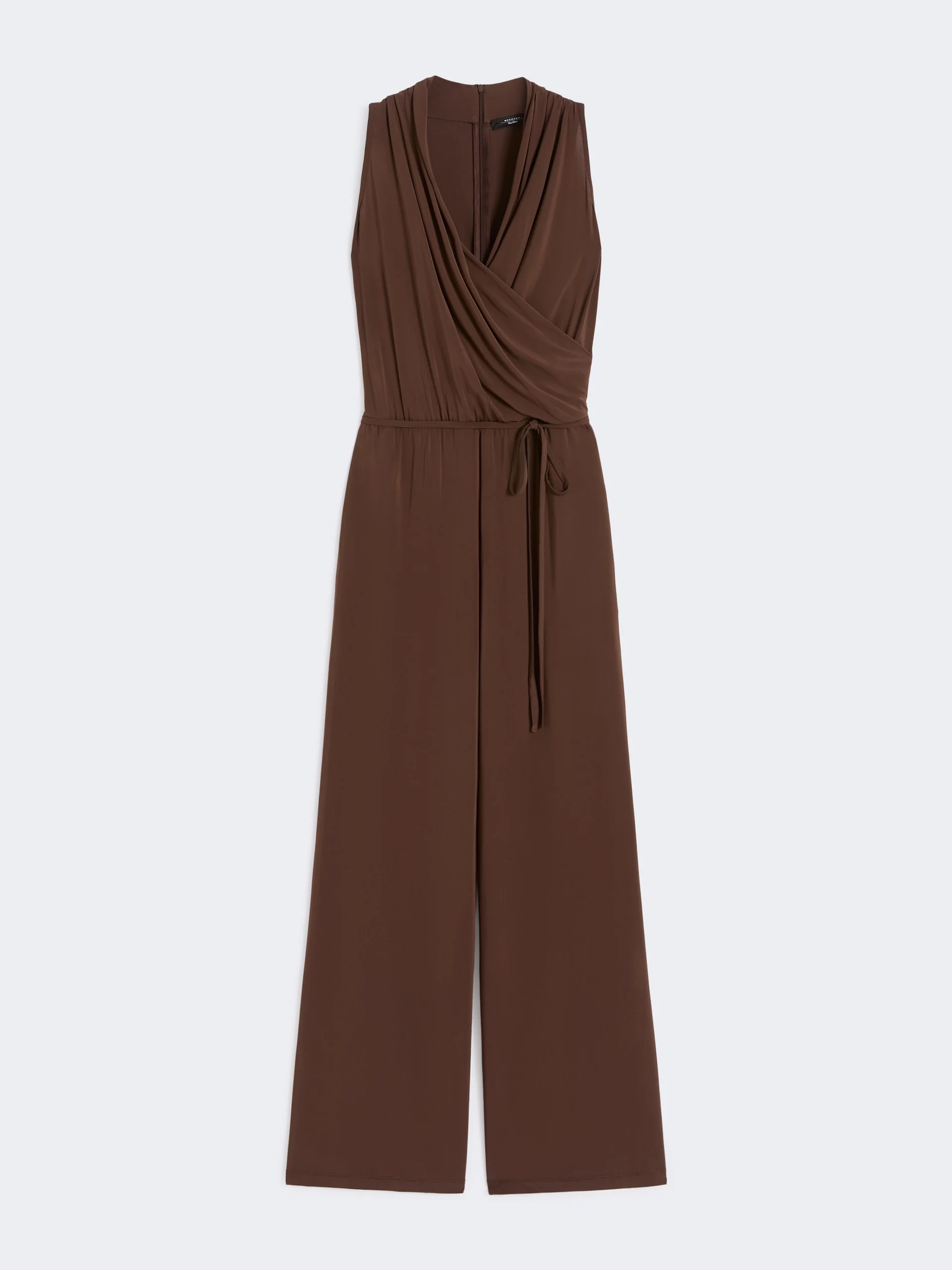 Viscose jersey jumpsuit - CHOCOLATE - 1