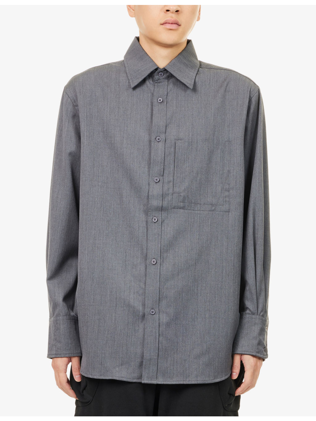 Classic Long-Sleeve Wool Shirt - 3