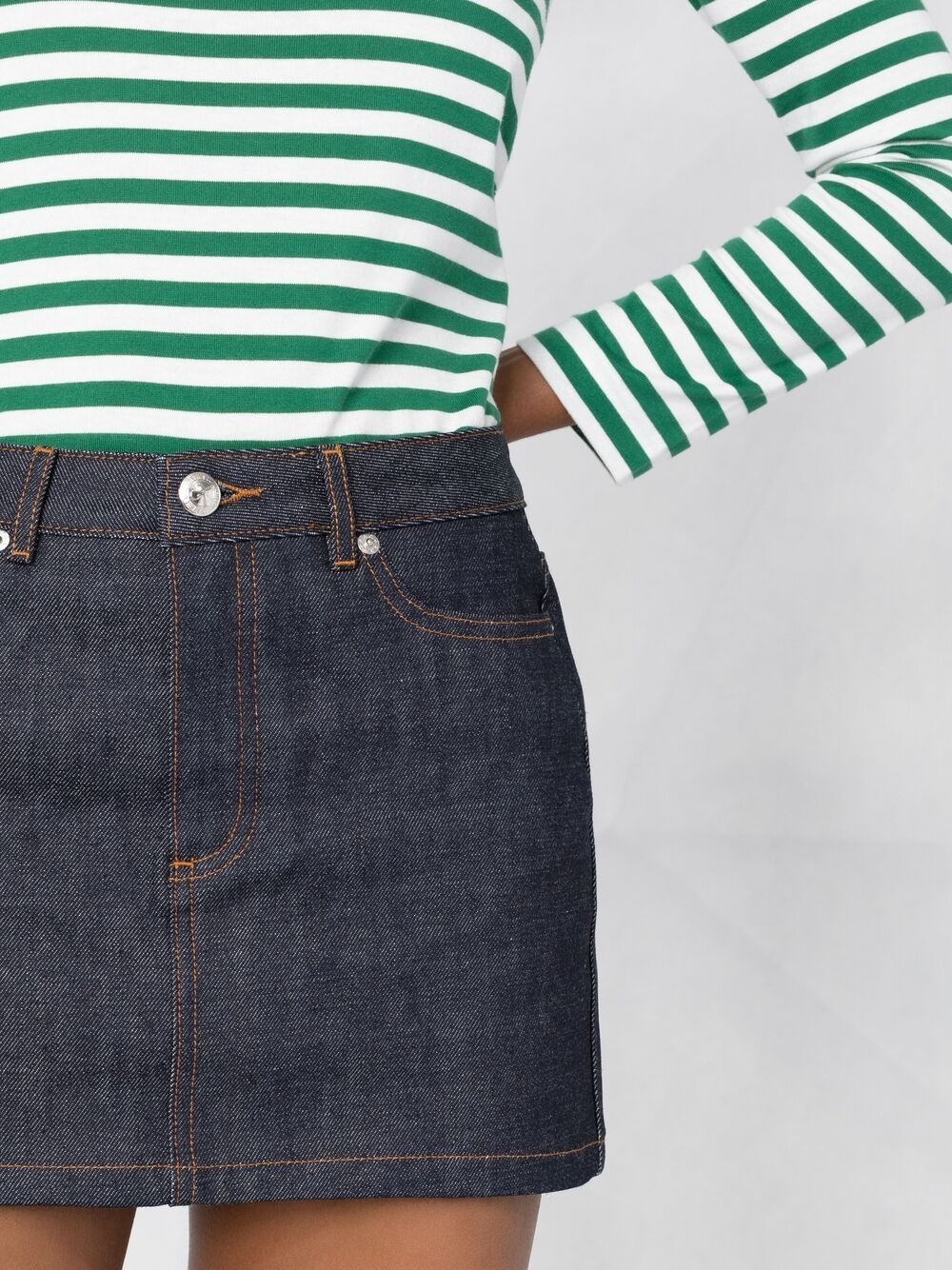 denim midi skirt - 5