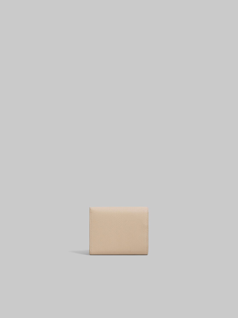 BEIGE LEATHER TRIFOLD WALLET WITH MARNI MENDING - 3