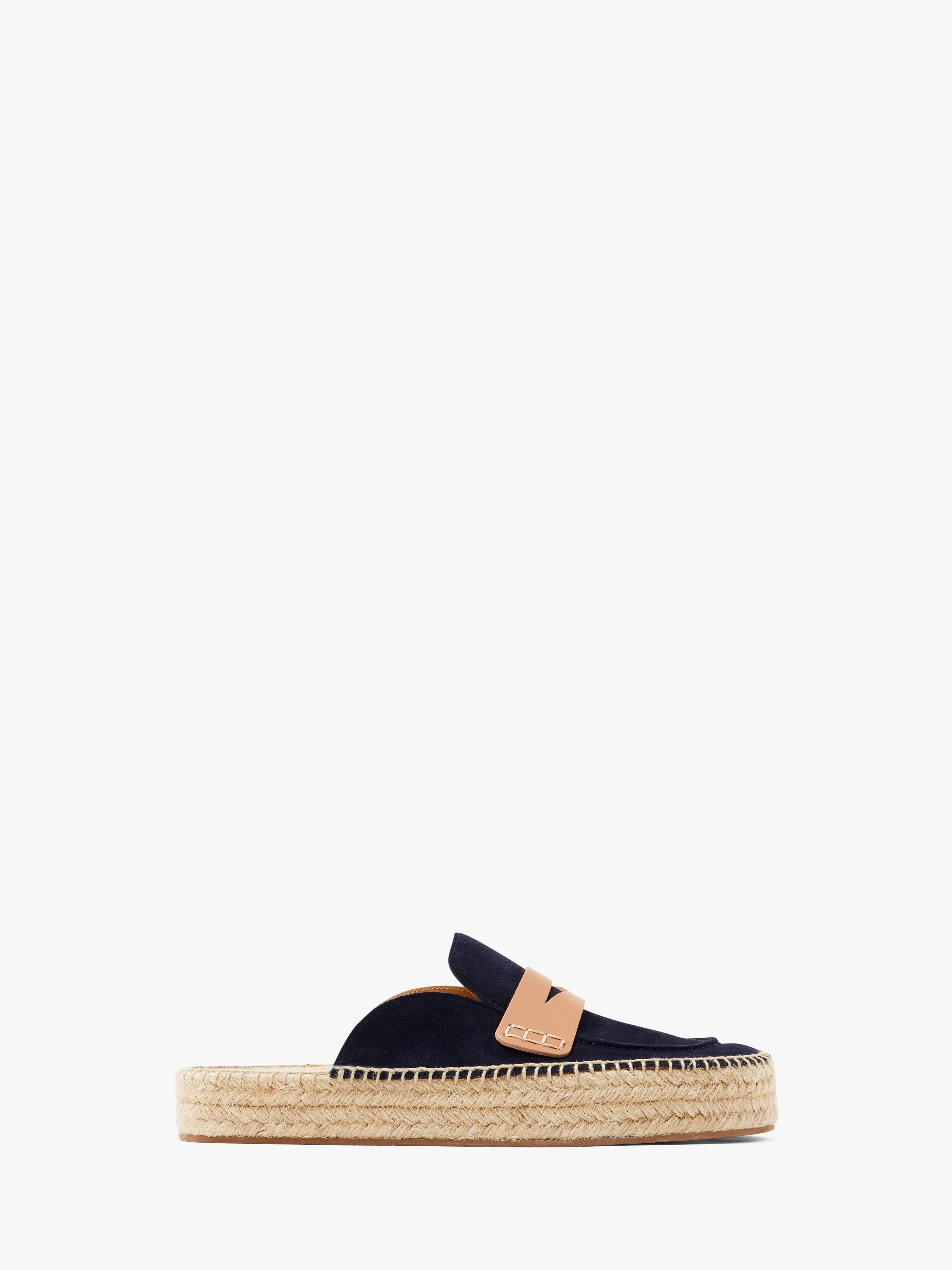 SUEDE ESPADRILLE LOAFER MULES - 1