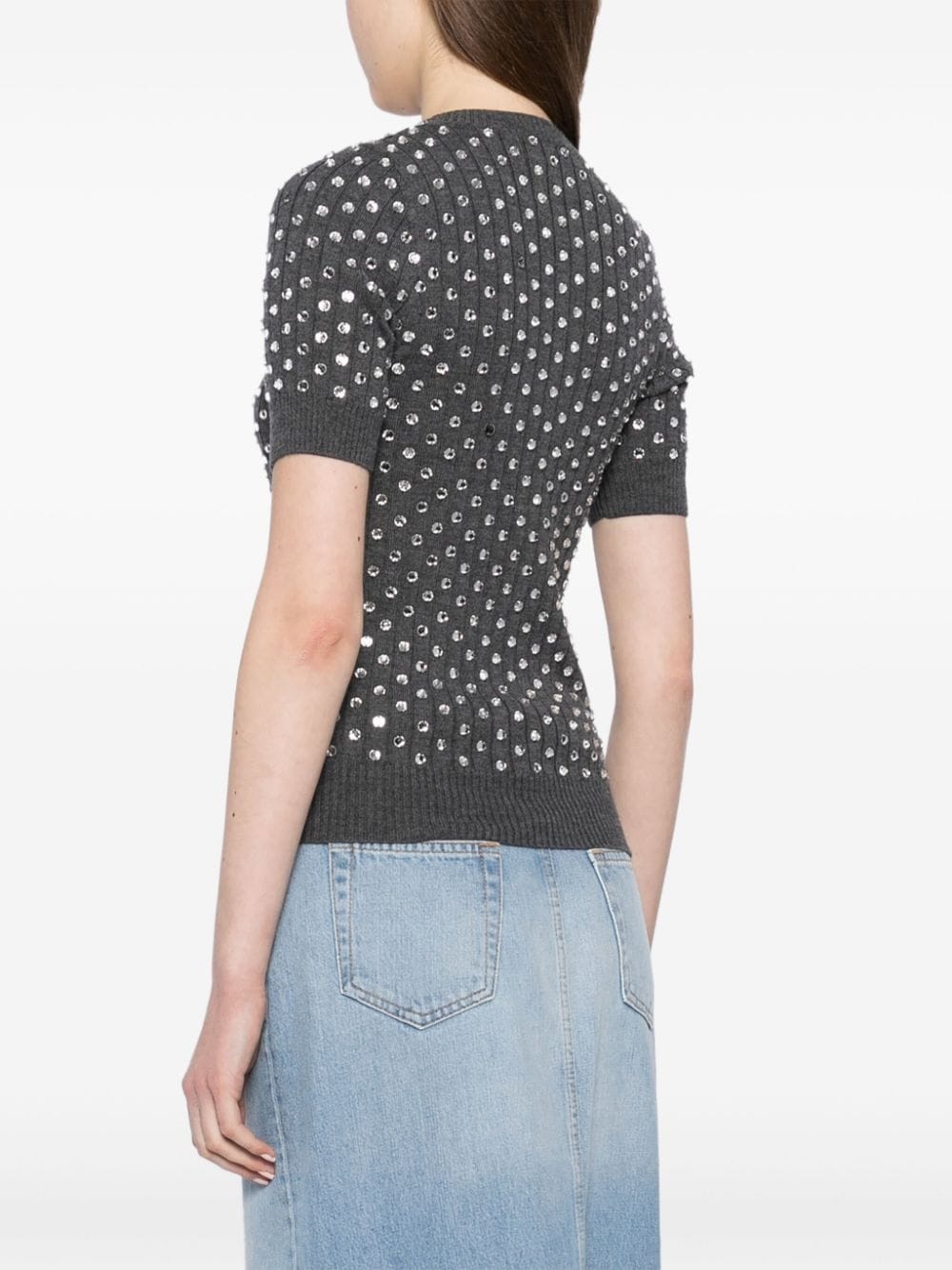crystal-embellished wool sweater - 4