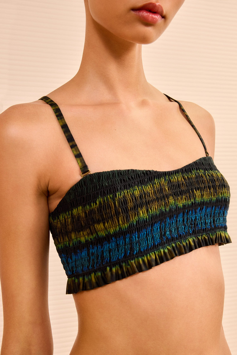 ULLA JOHNSON Marseille Smocked Bikini Top outlook