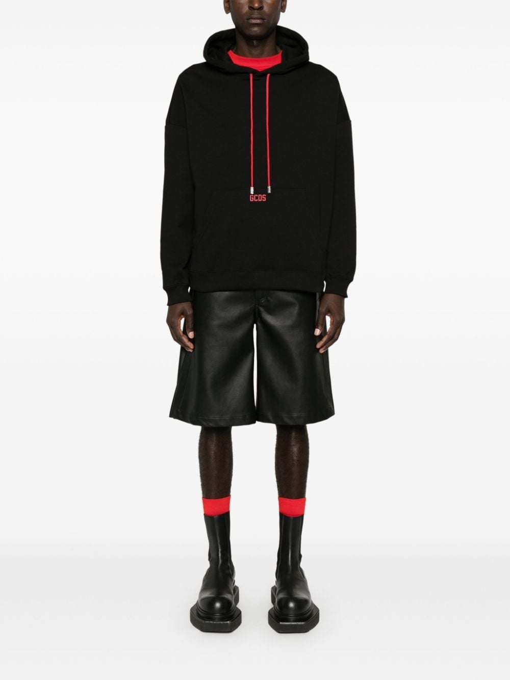 raised-logo hoodie - 2