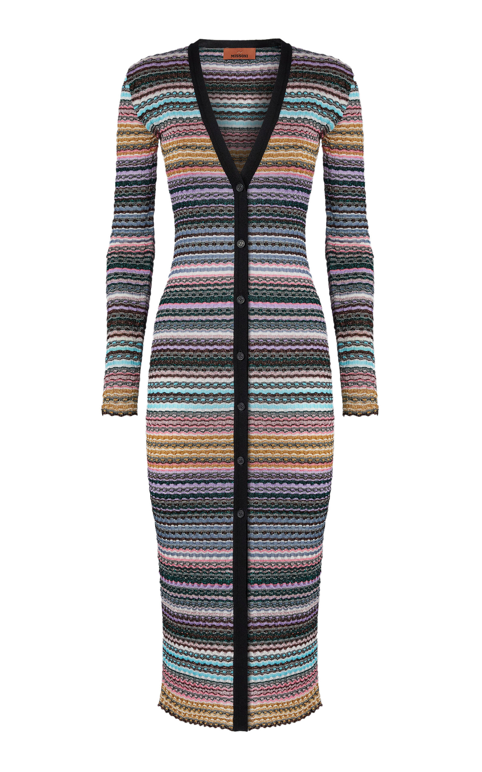 Long Lamé Knit Cardigan multi - 1