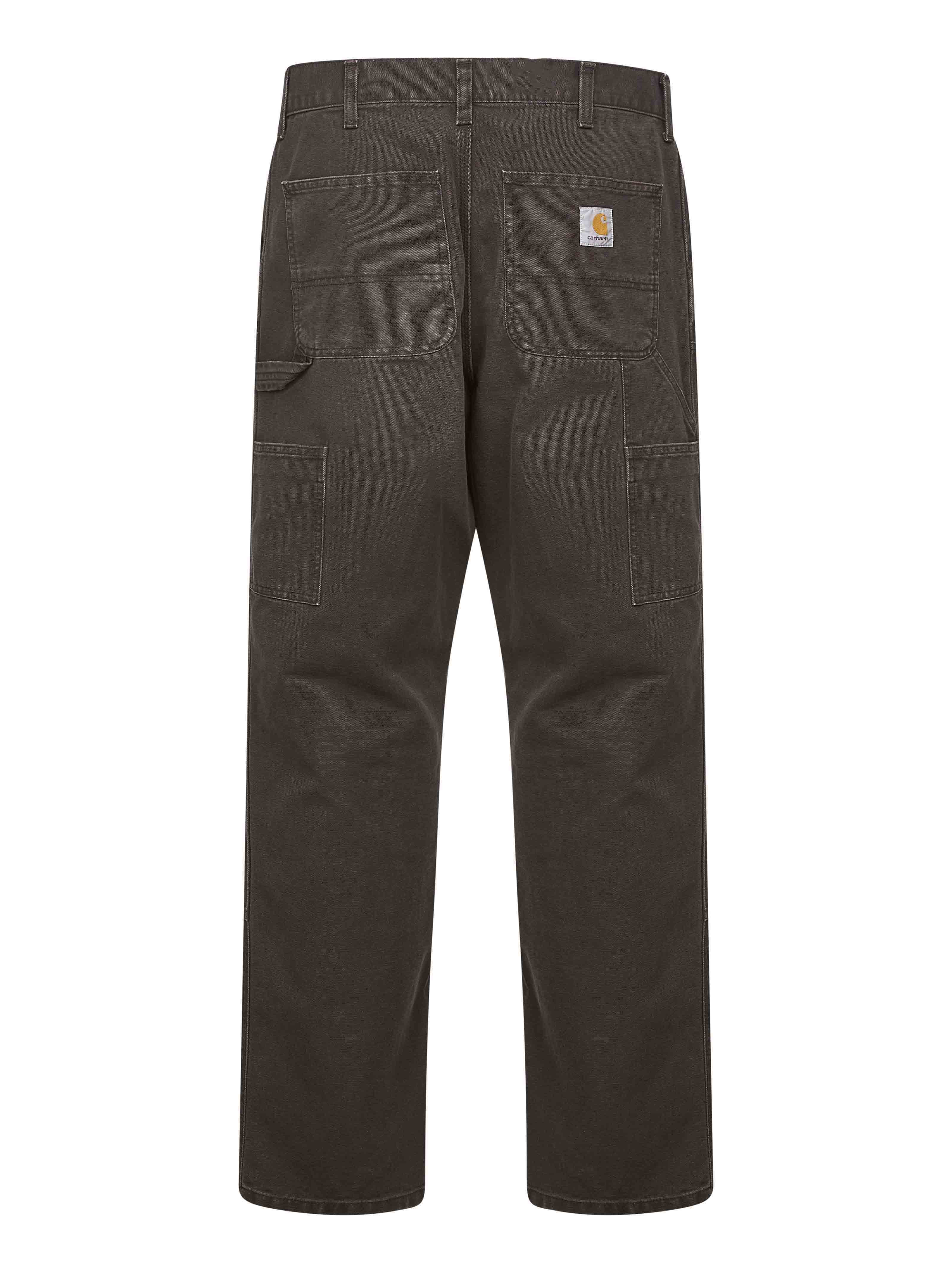 Brown cotton canvas Double Knee jeans - 2