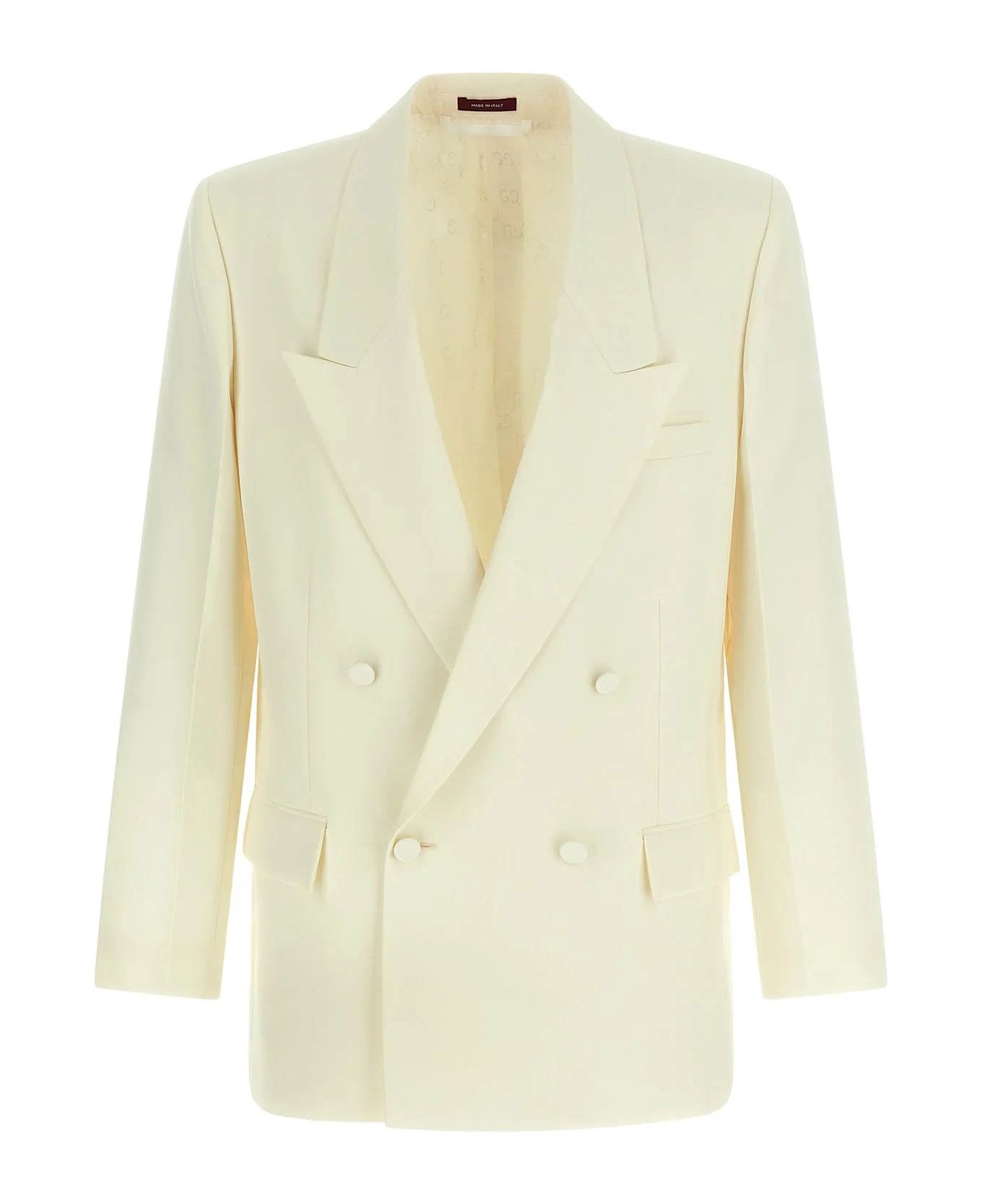 Double-breasted Technical Panama Blazer - 1