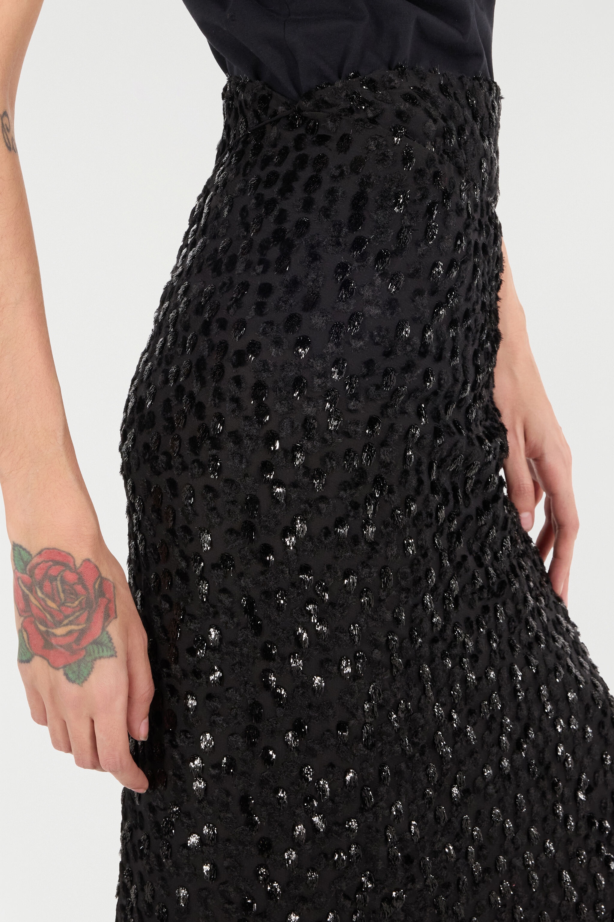 Skirt With Beaded Hem - 7