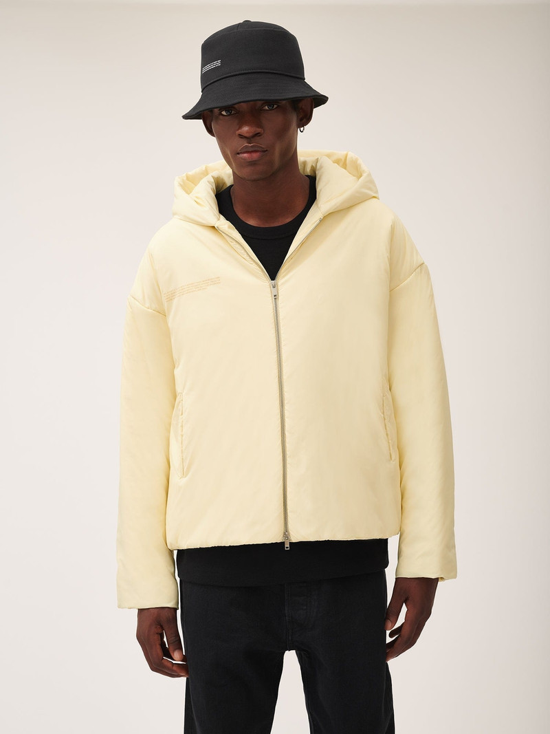 PANGAIA Mens Flower-Warmth Padded Bomber Jacket - Rind Yellow outlook