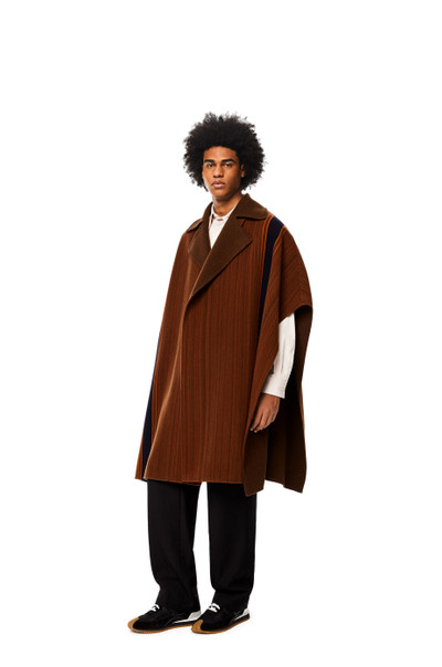 Loewe Stripe cape in wool and cashmere outlook