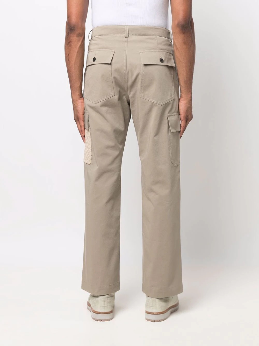 straight-leg cargo pocket trousers - 4