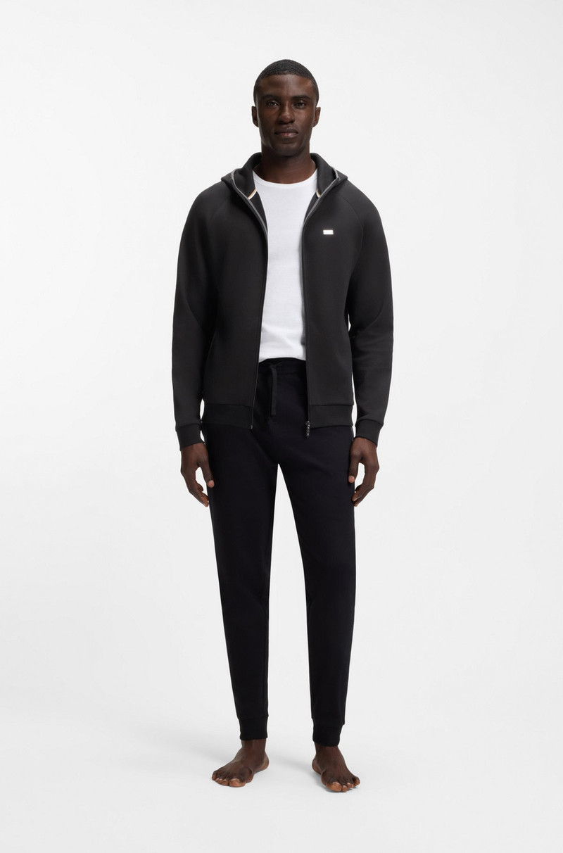BOSS CONTRAST-BINDING ZIP-UP HOODIE IN A COTTON BLEND outlook