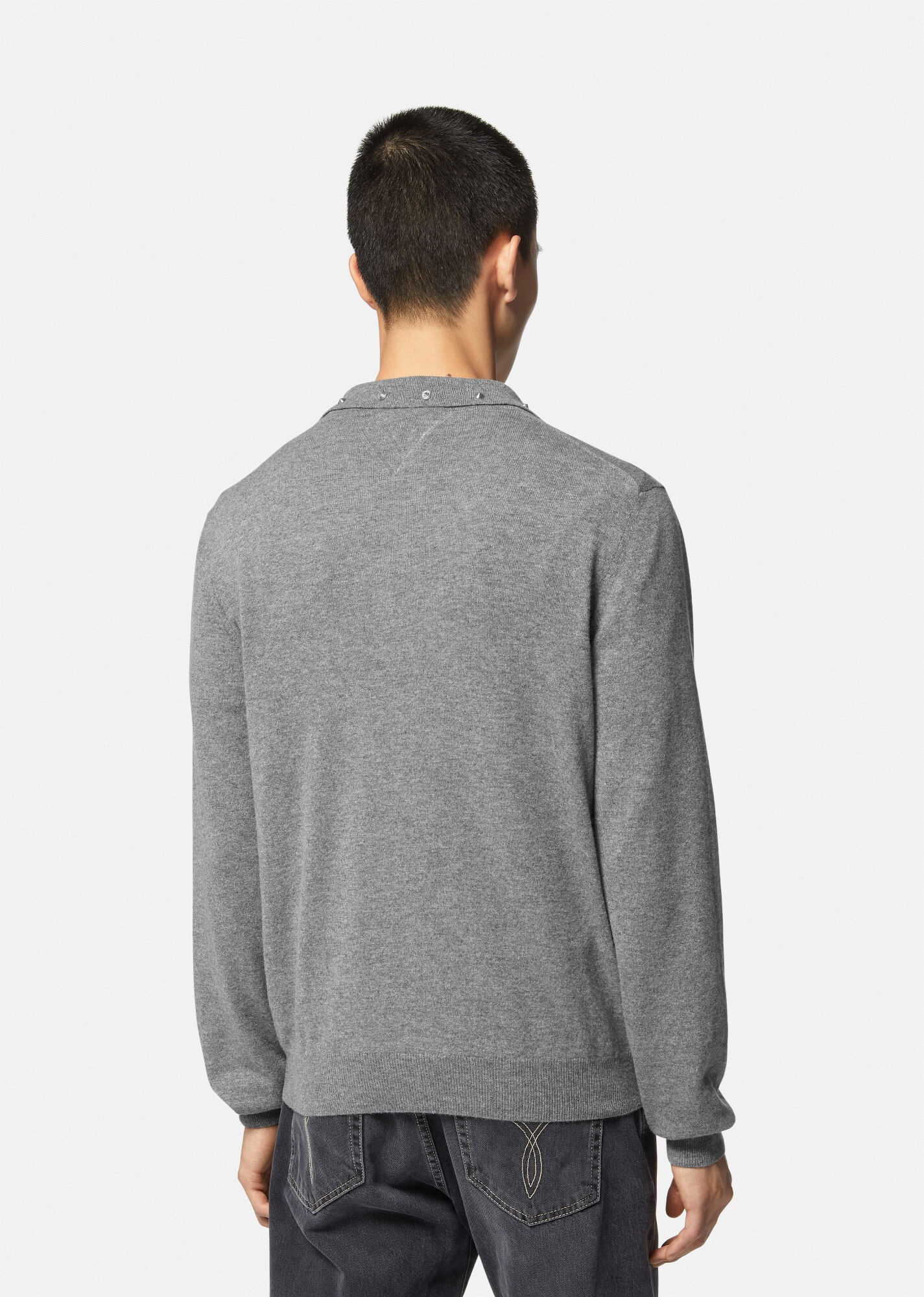 Studded Cashmere Polo Sweater - 4