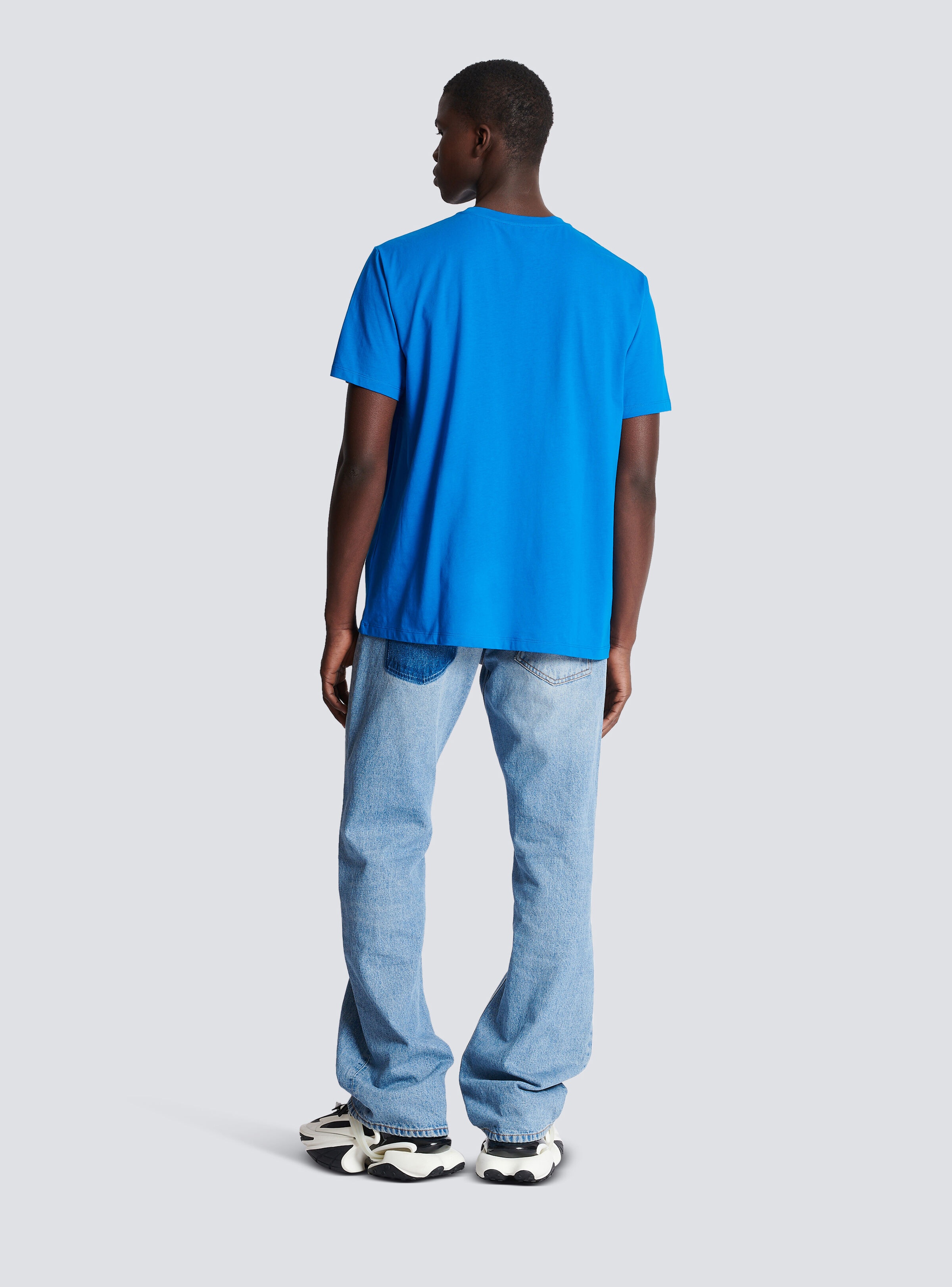 Embossed Balmain T-shirt - 4