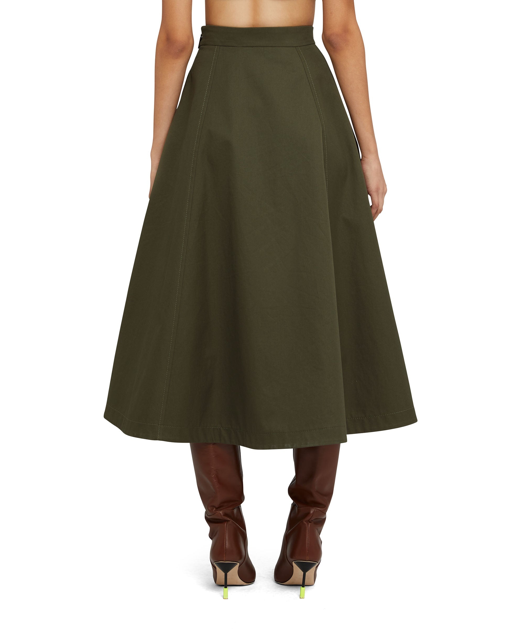 Cotton midi wheel skirt - 4