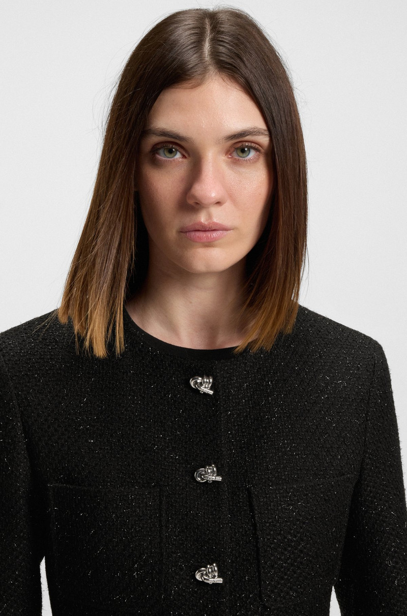 REGULAR-FIT BLAZER IN SPARKLING BOUCLÉ 5