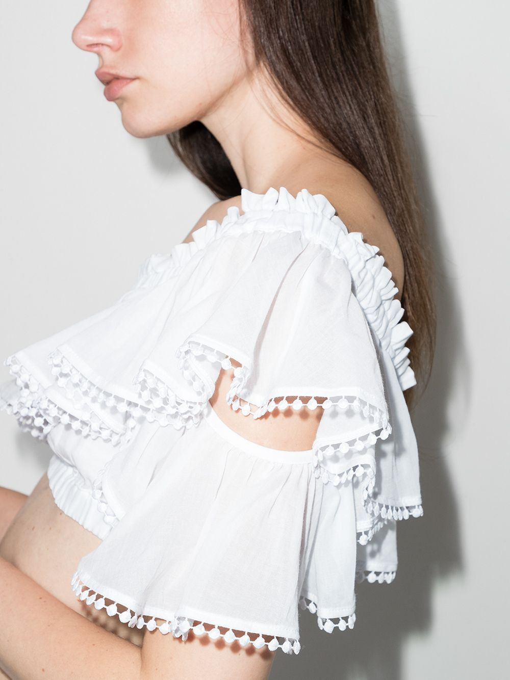 Cata off-shoulder crop top - 4