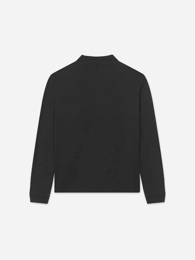 FRAME Duo Fold Mock Neck in Black outlook