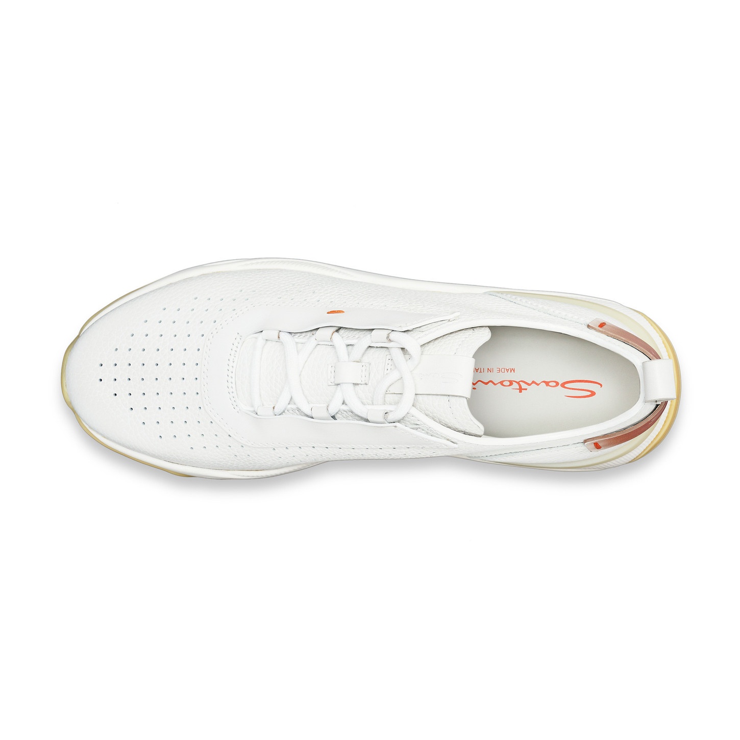 Men's white leather sneaker - 5