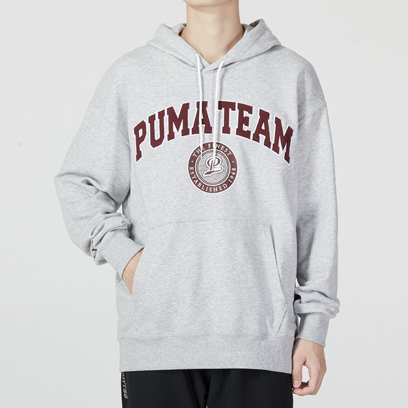 PUMA PUMA Team Hoodie 'Grey' 539274-04 outlook