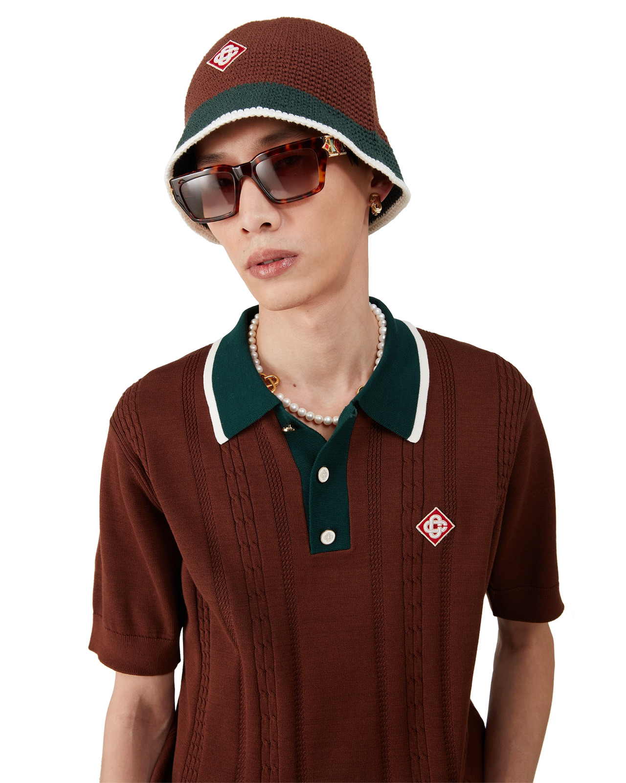 Cable Knit Oversized Polo Shirt | Casablanca Paris - 4