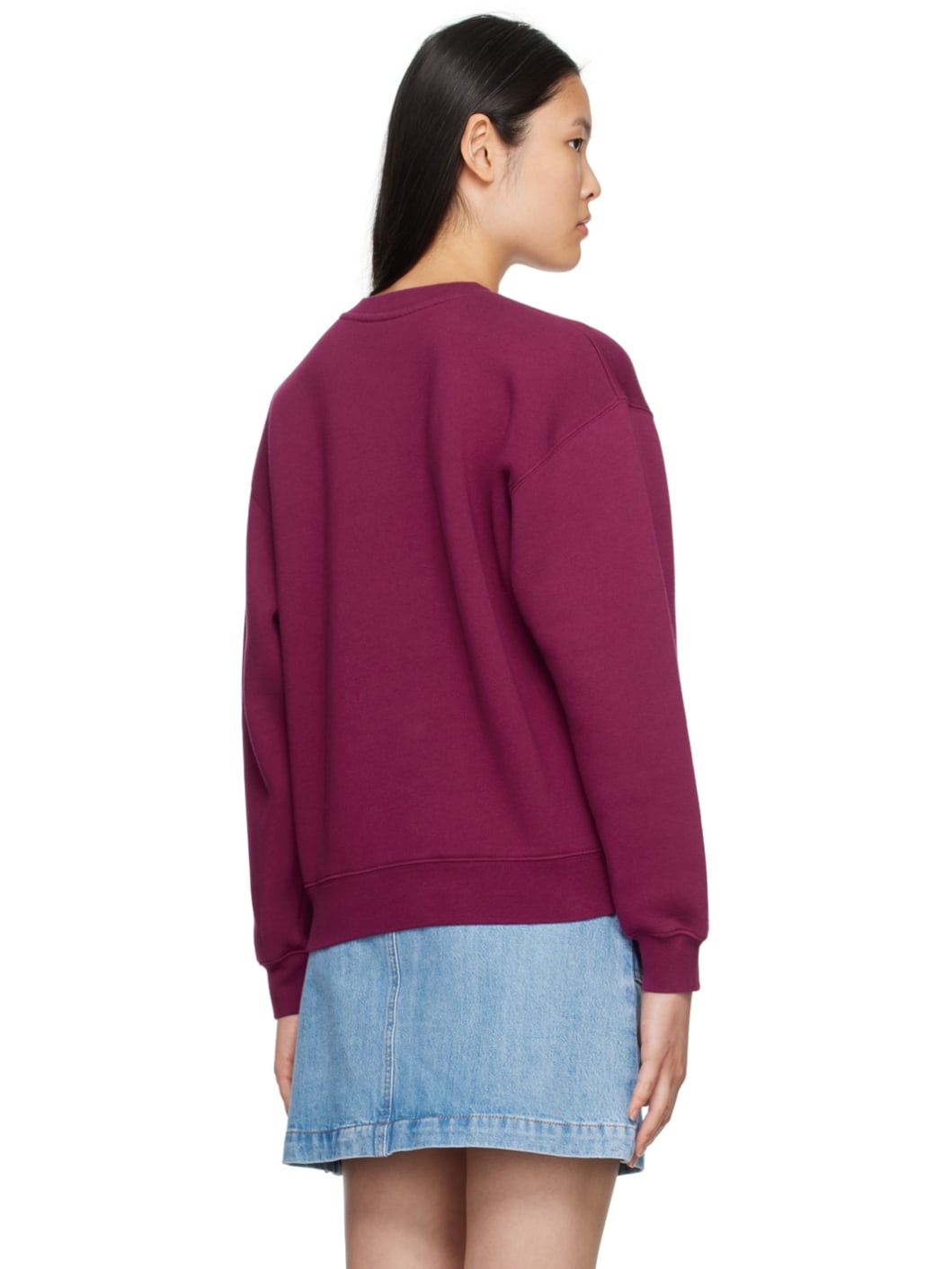 Burgundy Bold Fox Head Sweatshirt - 3