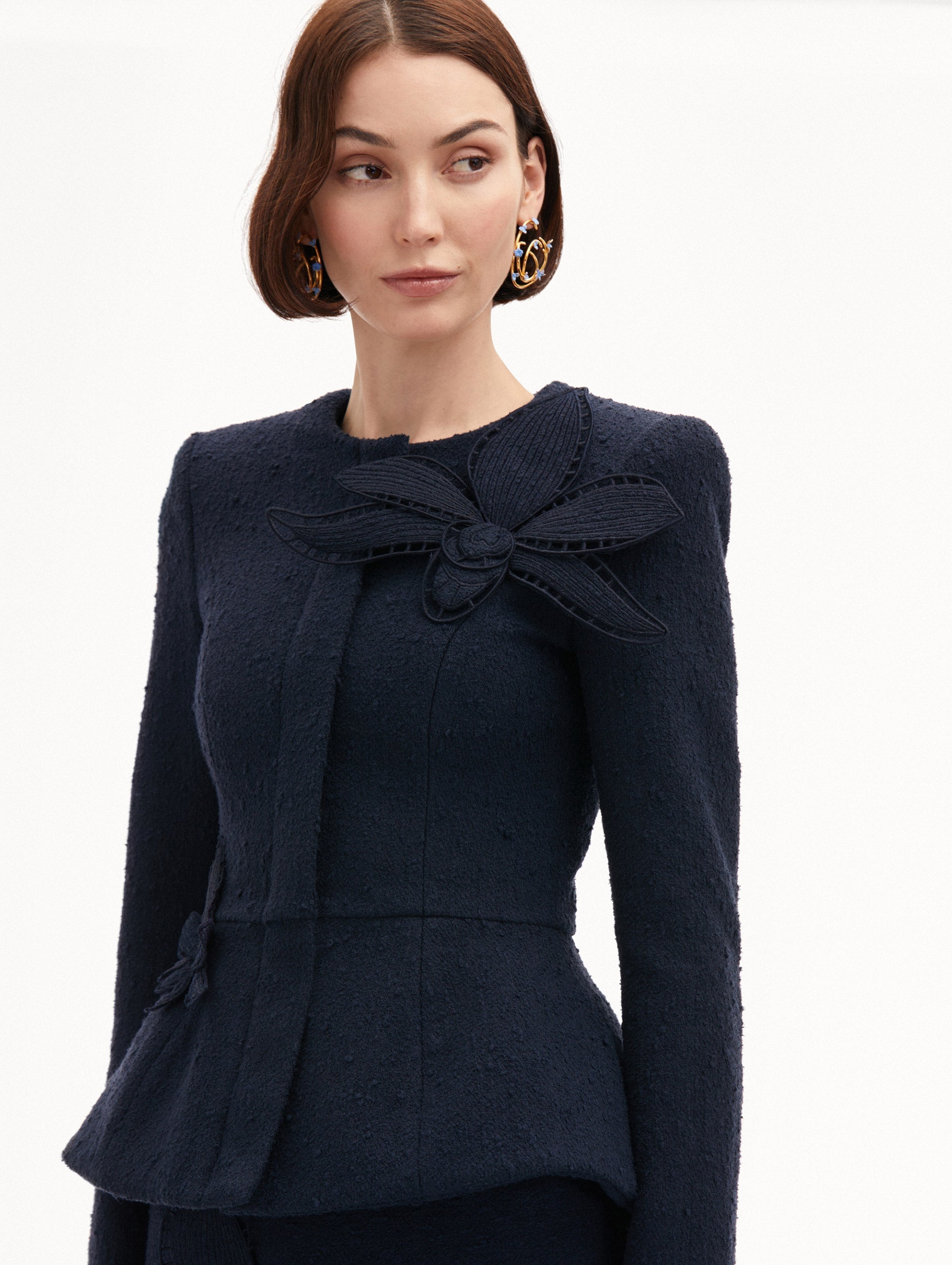 ORCHID EMBROIDERED TWEED JACKET - 6