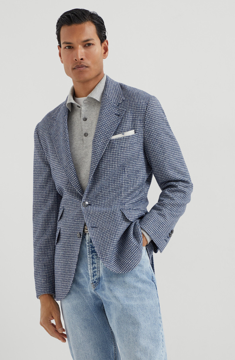 Brunello Cucinelli Brunello Cucinelli Deconstructed Cavallo blazer in Denim at Nordstrom outlook