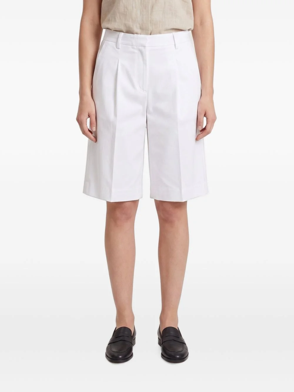 tailored pleated shorts - 1