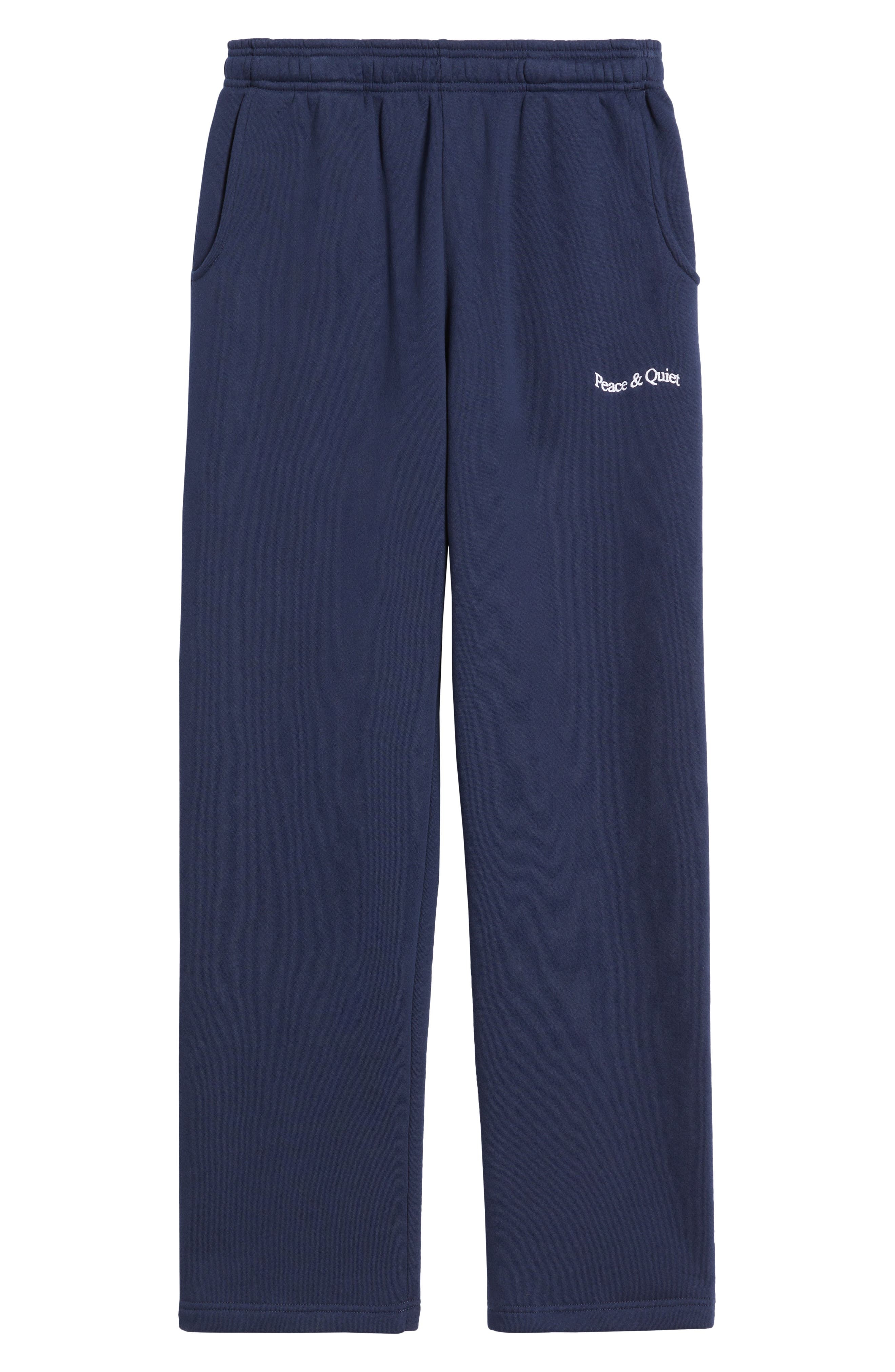 Museum of Peace & Quiet Wordmark Pigment Dyed Sweatpants in Navy at Nordstrom - 5