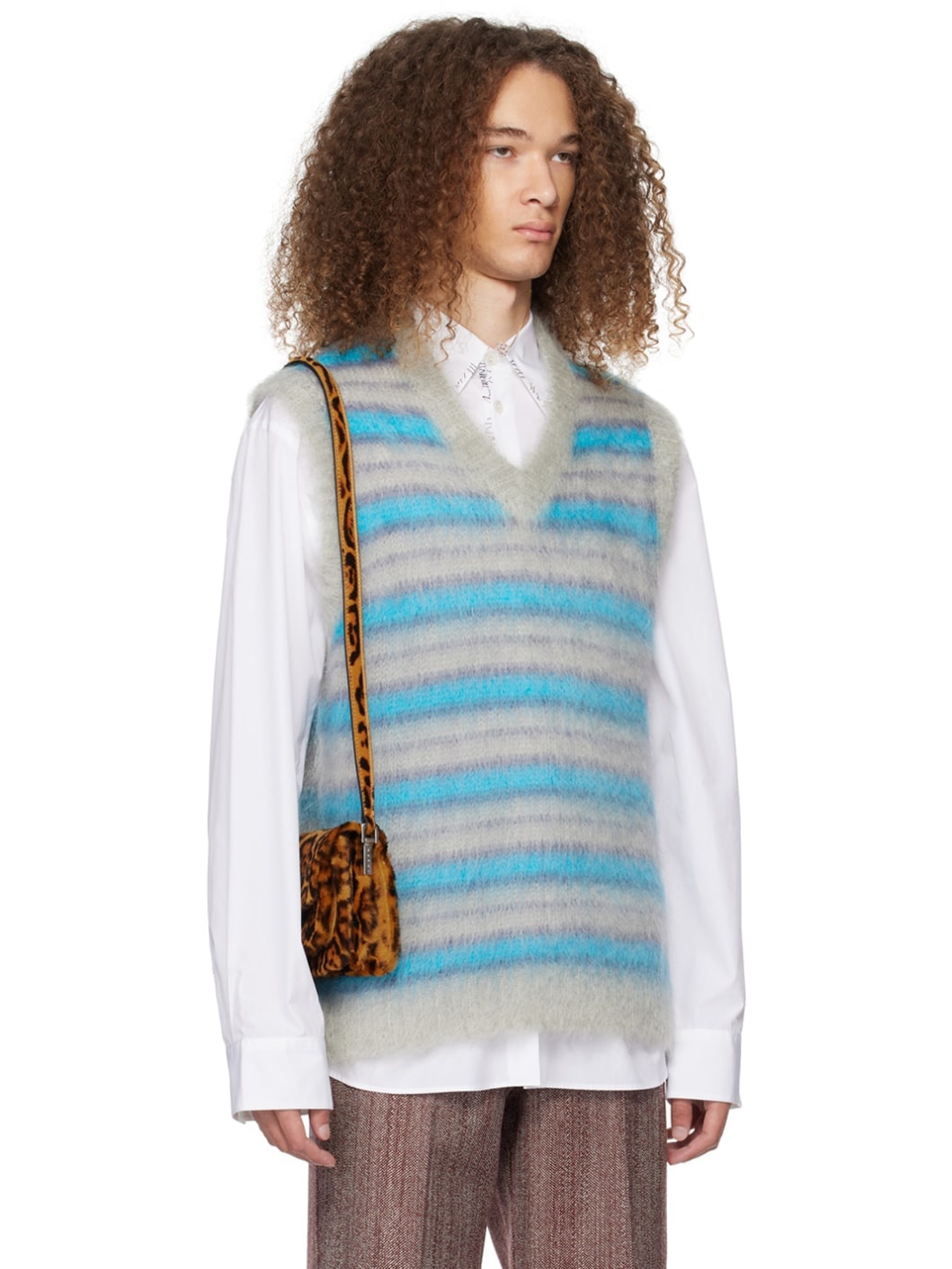 Gray Striped Vest - 2