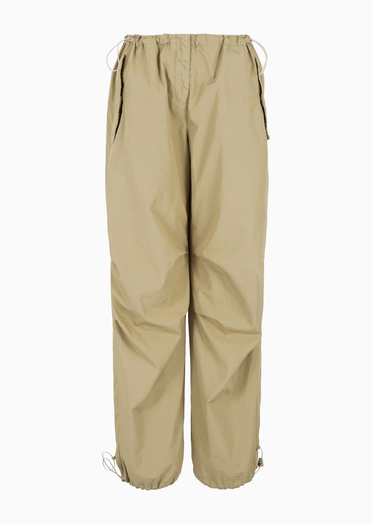 Emporio Armani Sustainability Values Capsule Collection organic poplin drawstring trousers - 1