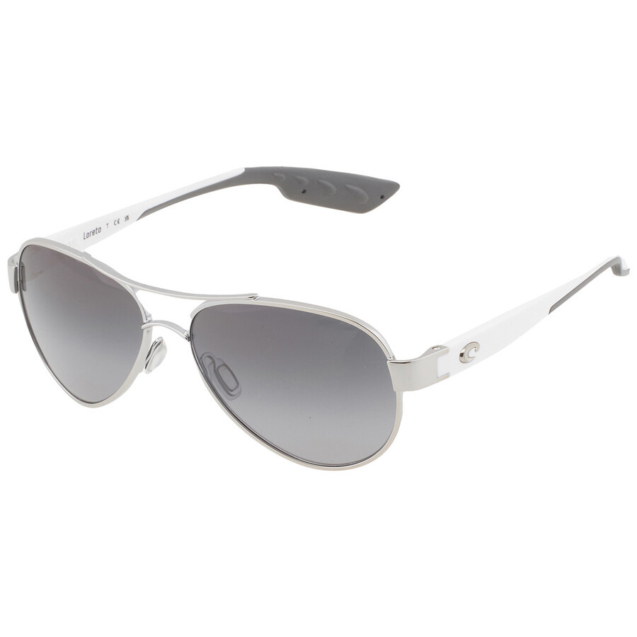 Costa Del Mar - Costa Del Mar Loreto Grey Gradient Polarized Glass Pilot Ladies Sunglasses 6S4006 400634 56 - 4