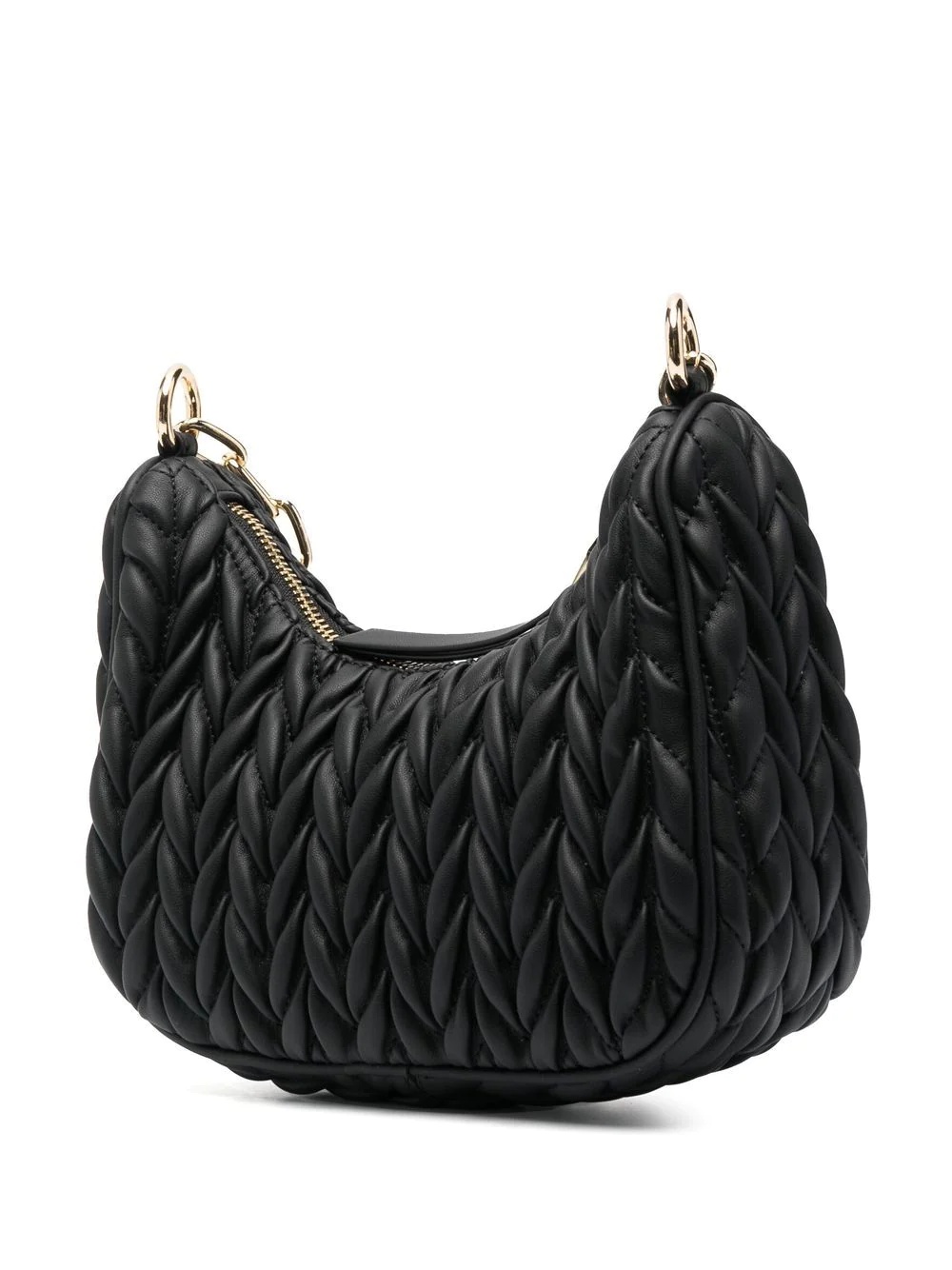 chevron-quilted logo-plaque mini bag - 3