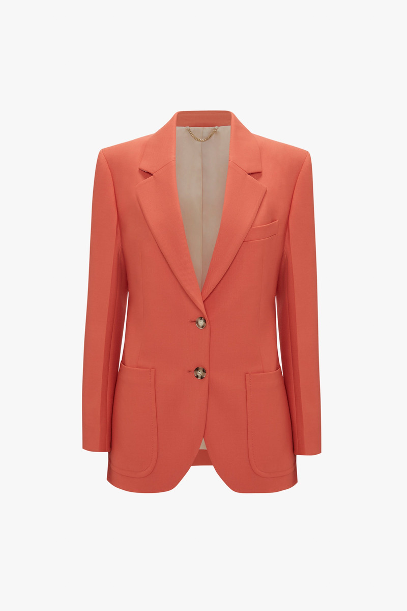 Patch Pocket Jacket In Papaya 1
