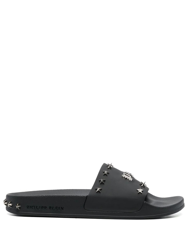 Gothic Plein studded slides 1