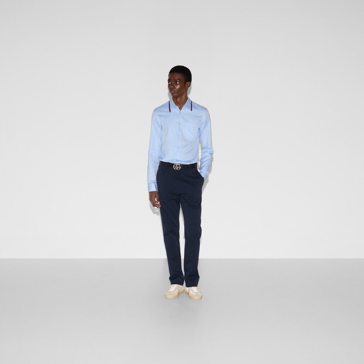 Oxford cotton shirt with Web - 2