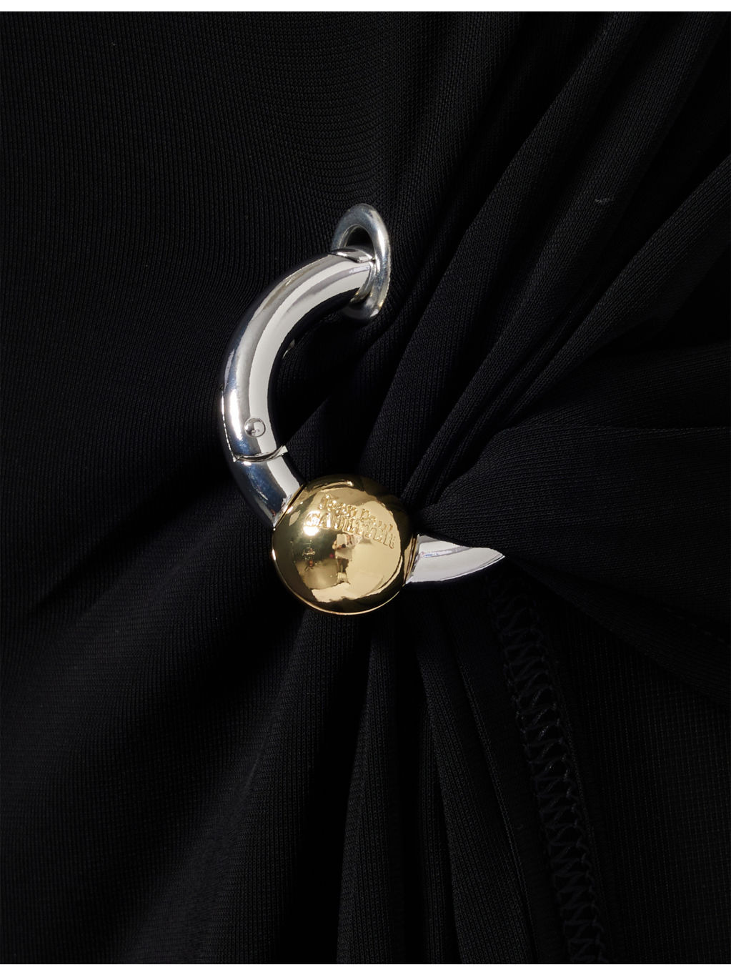 Piercing Asymmetric Jersey Midi Skirt - 6